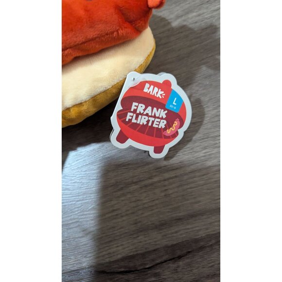 Bark box Frank Flirter "Nice Buns" Plush Dog Toy Hot Dog  Large New - Picture 3 of 5